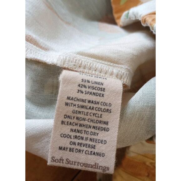 Soft Surroundings Shifting Sands Linen Blend Jogger New Pull On Sahara Sun Sz M - Picture 9 of 9